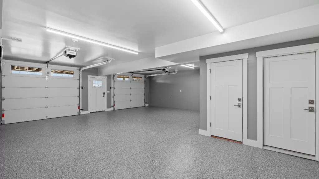 a clean garage after having junk removed