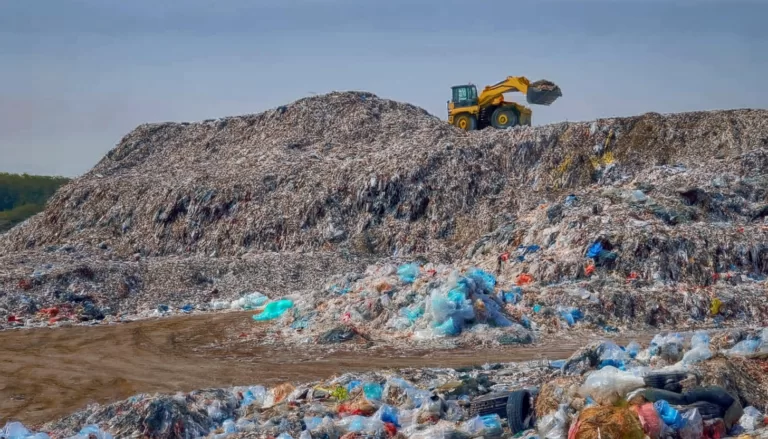 a landfill full of waste