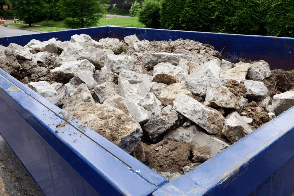 concrete waste dumpster