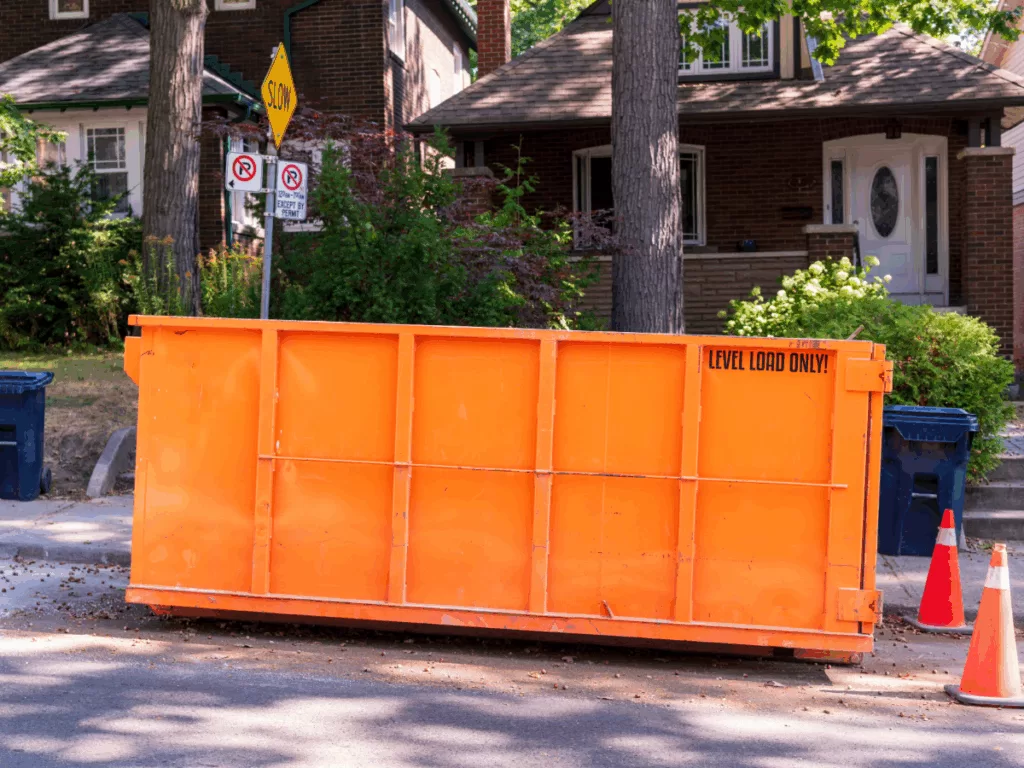 construction dumpster rental permits and placement