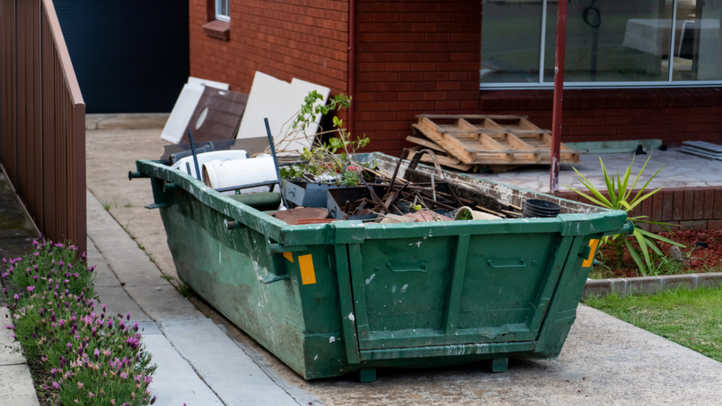dumpster driveway damage