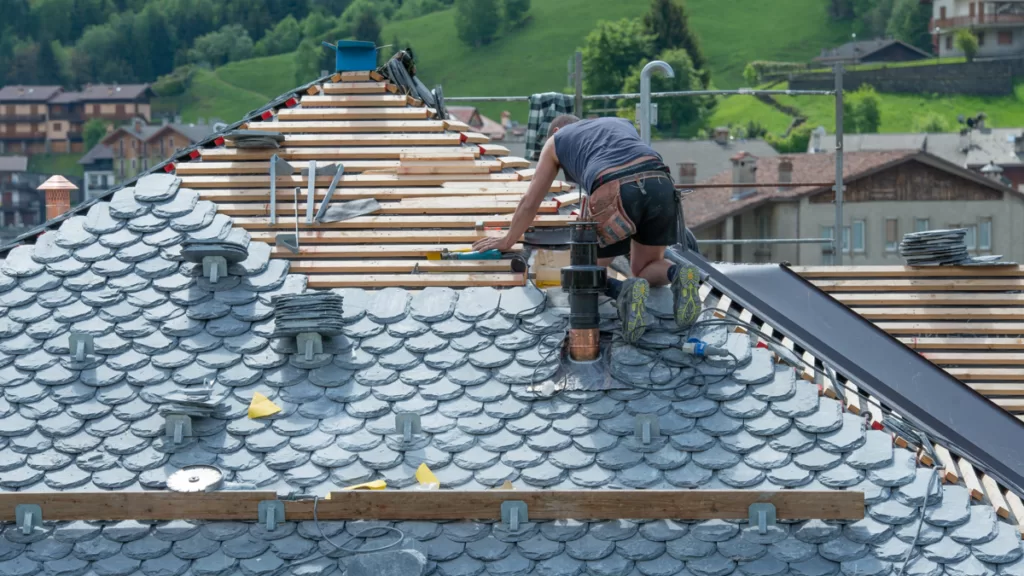 installing slate roof