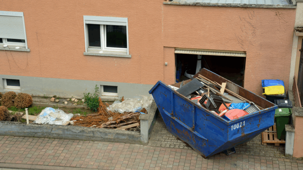 rent a dumpster for a garage cleanout