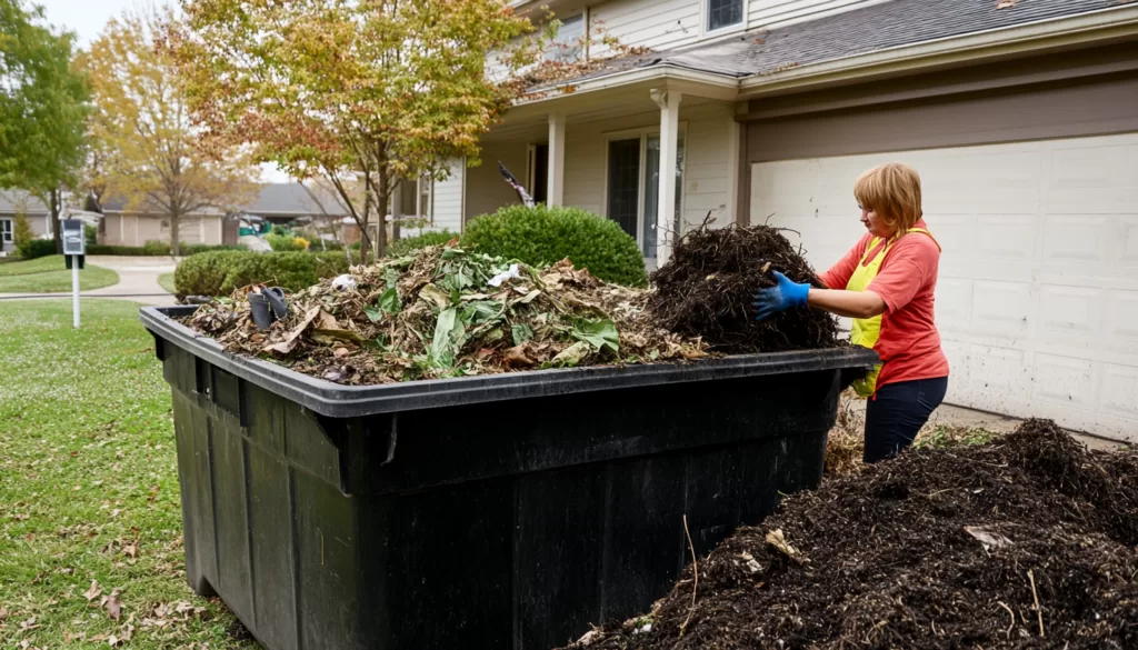 roll off dumpster for yard waste at home