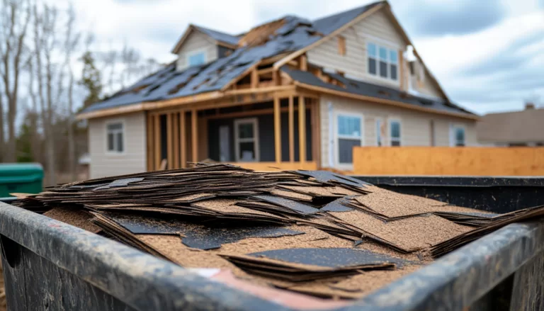 weight of shingles in dumpster